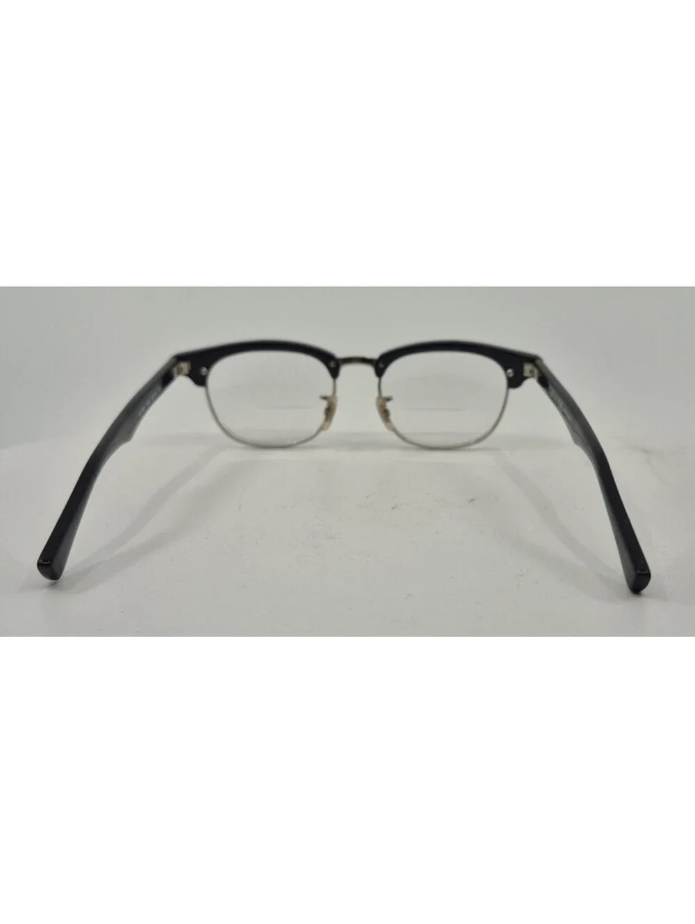 RAY BAN KIDS RB1548 3542 45/16/125 GLOSSY BLACK SILVER CLUBMASTER Eyeglass